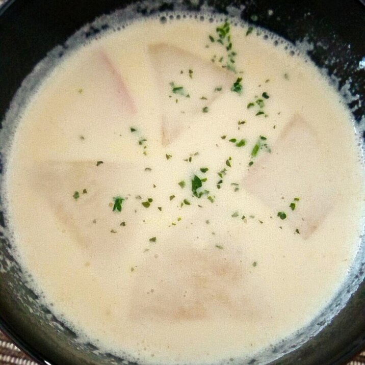 豚汁の余りを有効活用したクリームスープ